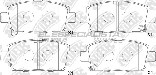 Pastillas De Freno Toyota Raum 1.5 2005 Nibk Delantera