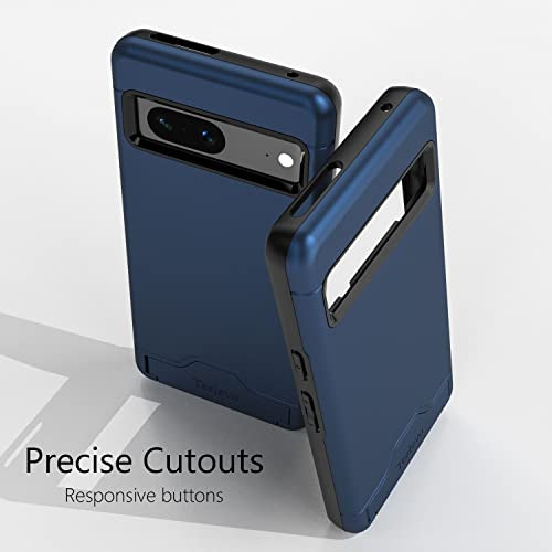 Funda Cartera Para Google Pixel 7 Navy Azul Dual Layer