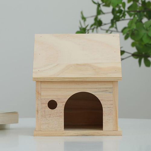 Escondite De Hámster De Madera, Animales Pequeños Estilo A