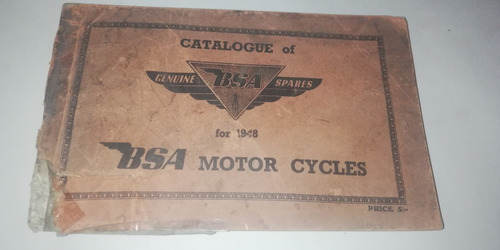 Catálogo Moto Antigua Bsa Año 1948 
