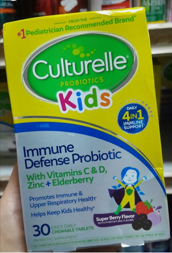 Suplemento Culturelle Kids Probioticos 4 En 1 De 30 Tabletas