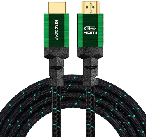 Cable Hdmi 4k De 3 Pies Paquete De 5, Verde, Cable De N...