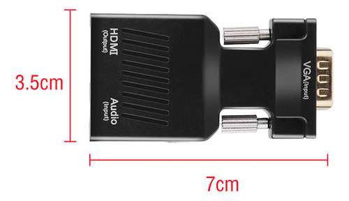 Adaptador L Vga A Hdmi Convertidor De Audio Y Video Vga A Hd