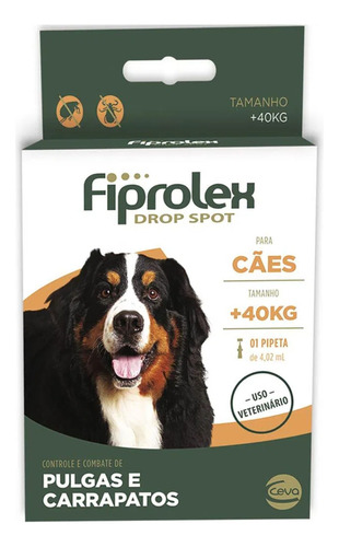 Pipeta antiparasitário para pulga Ceva Fiprolex Drop Spot para cão