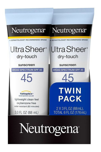 Kit 2 Protector Solar Neutrogena Ultra Sheer Dry-touch Fps 4