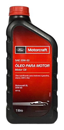 Óleo 20w50 Motorcraft Api Sl Gasolina Etanol Gnv - 1 Litro