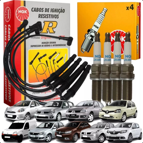 Kit Jogo Cabo E Vela Renault Sandero 1.0 16v 2014