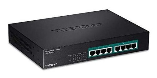 Conmutador Trendnet Tpe-tg81g 8 Puertos Gigabit Poe+ -negro