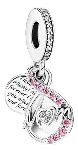 Charm Pandora Mom Infinity Pave Colgante Madre Plata Ale925