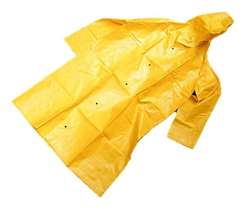 Impermeable Tipo Gaban Amarillo Con Capucha Tamaño Xl