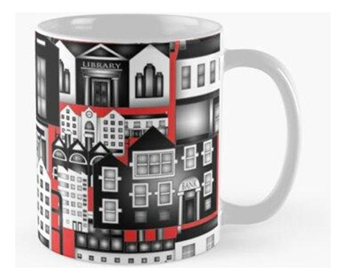 Taza Arquitectura Edificios De Arquitectos Huellas Rojas De 