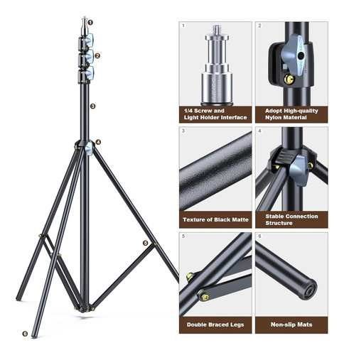 Kit Portafondos 2 Tripies 3m + Brazo Transversal Negro 2m