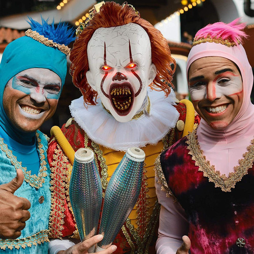 A Máscara De Halloween Con Cara De Payaso Espeluznante