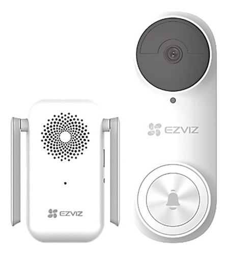 Timbre Con Cámara Wi-fi Ezviz Cs-db2kit Cámara De 3mp, Blanco