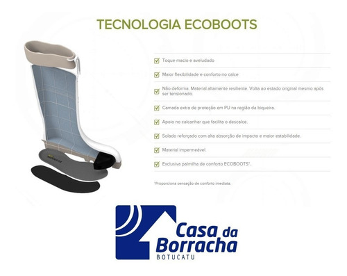 Bota Ecoboots Puresafe Amarra + Palmilha + Composite Bracol | Mercado Livre