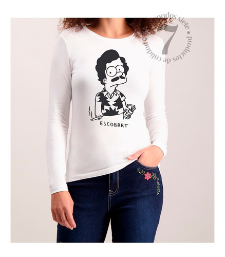 Polera Manga Larga Dama Escobart Parodia