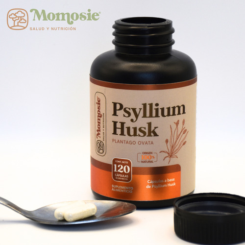 Fibra De Psyllium Husk De 120 Cápsulas Psyllium Husk Sin Sabor