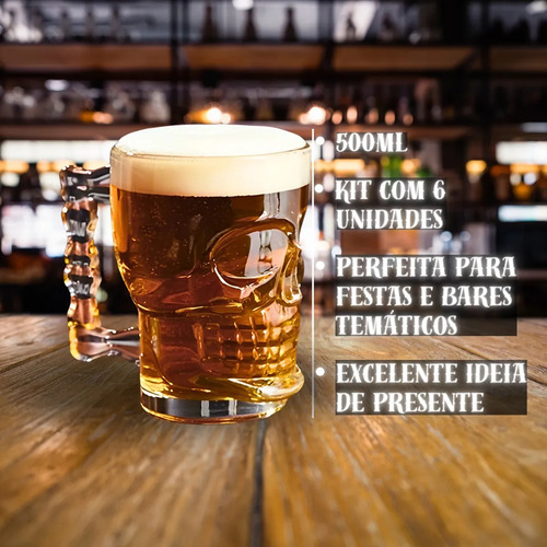 Juego De 4 Jarras De Cerveza De 400 Ml Con Asa, Ideales Para