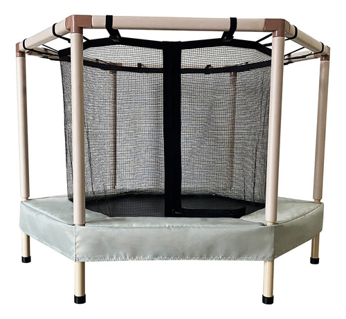 Cama Elástica 173 C/ Protección Reforzada Trampolín - El Rey Lona De Salto Gris Cobertor De Resortes Gris