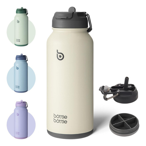 Botella De Agua Aislada 0.91l Acero Inoxidable Botella