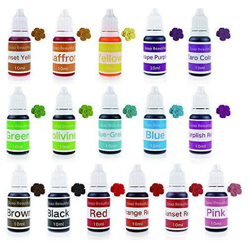 Kit De Tinte Para Jabon. 16 Colores, Seguro Para La Piel