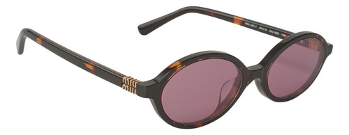 Miu Miu Mu 04zs Vau-5od Oval Shape Tortoise Wine (Usado)