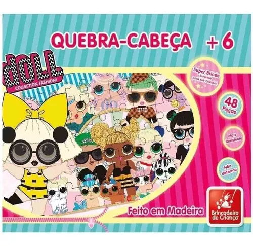 Modelo de grade de quebra-cabeças. Quebra-cabeça 48 peças, jogo de