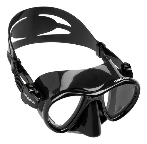 Máscara De Mergulho Cressi Metis + Anti Fog + Strap Cor Preto/preto