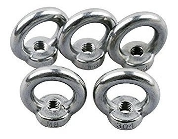 Eowpower 5pcs 304 De Acero Inoxidable M8 Anillo Del Ojo Pern