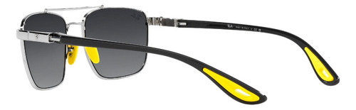 Lente De Sol Ray-ban Ferrari Rb3715m 6g Unisex Lifestyle Grey Mirror Silver Gradient Silver Grey