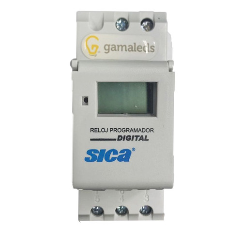 Reloj Programador Digital Riel Din 10a Sica