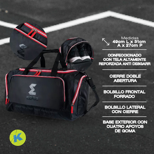 Bolso Deportivo Urbano Gimnasio Entrenamiento Viajero Edge