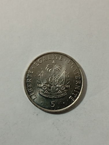 Moneda De Haití 5 Centimes 1997 Charlemagne Peralta (&1688 (Usado)