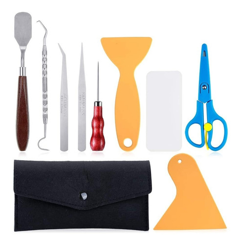Imagen 7 de 7 de Kit De Herramientas Para Vinilo Tijera Espatula Craft Arte
