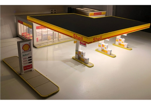 Imagen 6 de 10 de Estación De Servicio Ho 1/87 Con Luz Construcción Para Armar