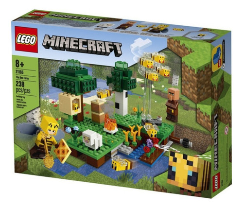 Imagen 2 de 5 de Bloques para armar Lego Minecraft The bee farm 238 piezas en caja