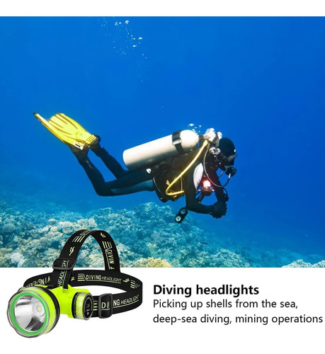 Lampara De Buceo 10000 Lumens Profecional Sumergible Usb C