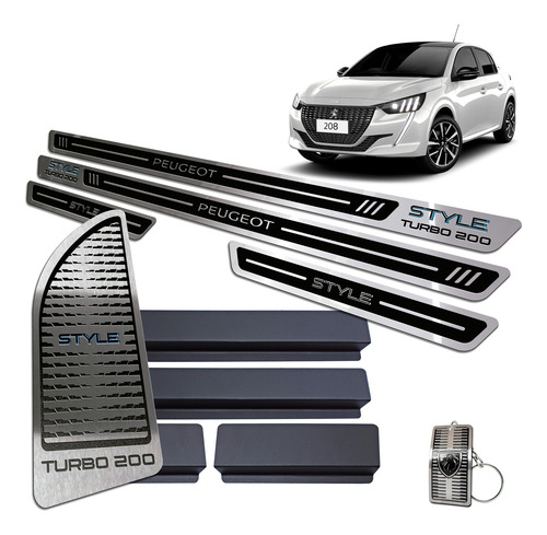 208 Style Turbo 2023- Soleira Ar E Descanso Em Inox