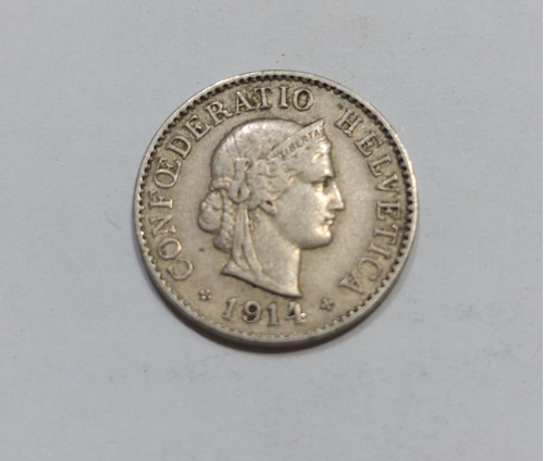 Moneda De 5 Rappen Año 1914
