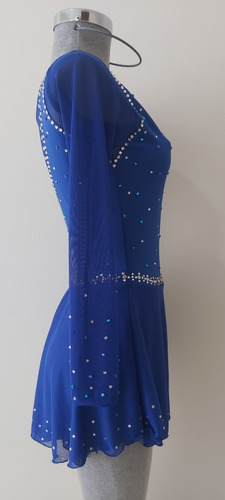 Traje Patinaje Azul Rey Talla 10