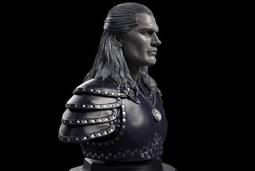 Imponente Busto De Geralt De Rivia - The Witcher