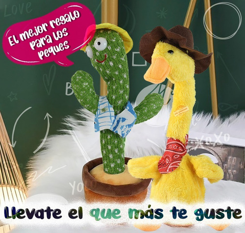 Imagen 2 de 8 de Juguete Bailarin Peluche Interactivo Canta Graba Baila