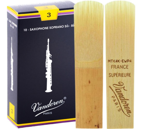 10 Palheta Sax Soprano Vandoren Tradicional 3