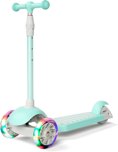 Scooter Para Niñ@s Soporta Hasta 45 Kg Ruedas De Led Slim Color Verde