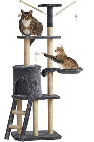 Torre Arbol Con Casa Rascador Juguete Para Gatos Interactivo