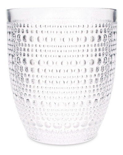 Set X6 Vasos De Vidrio 320 Ml Dubrovnik Textura Burbujas Color Opaco