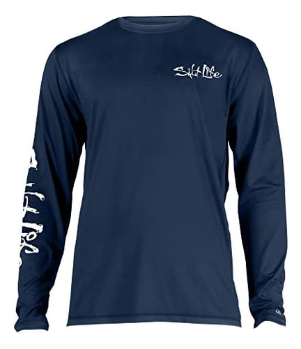 Salt Life Stand Up Slx Polera De Corte Clásico De Manga Larg