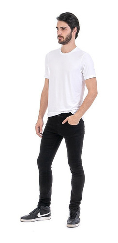 Imagen 6 de 7 de Pantalón Negro Caballero Skinny Slim Bolsa Seccionada