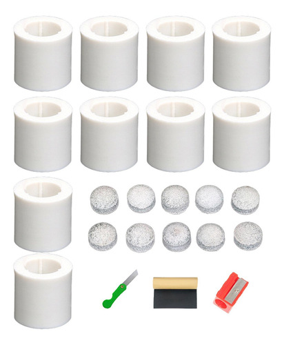10pcs Billard Cue Stick Ferrules Set Compacto Instalación