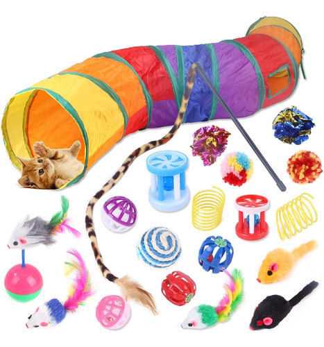 ~? Yocvikey Cat Toys, Kitten Toy With Collapsible Rainbow Ca